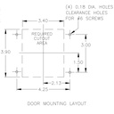 SPVRB-480 Door Mount Dimensions