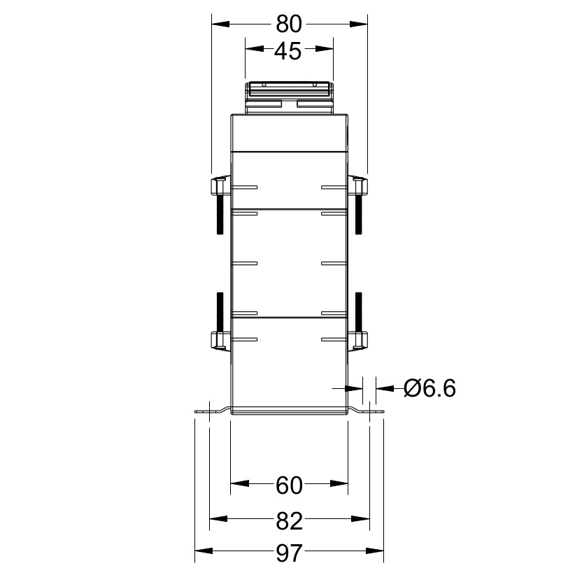 XL7C-3000-1A Side Dimensions